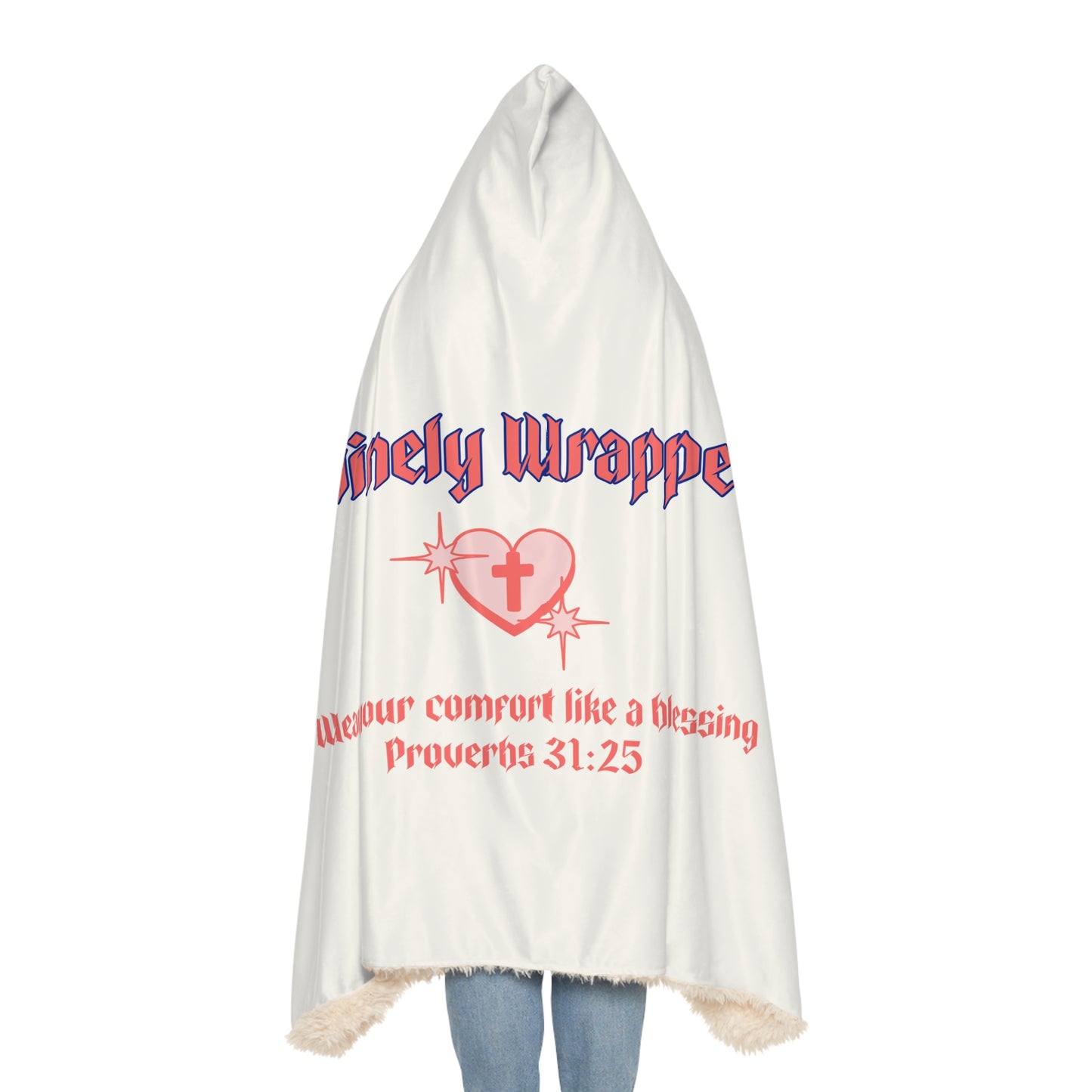 Divinely Wrapped Snuggle Blanket | Cozy Hooded Blanket, Perfect for Relaxation, Gifts, Spiritual Comfort, Home Decor