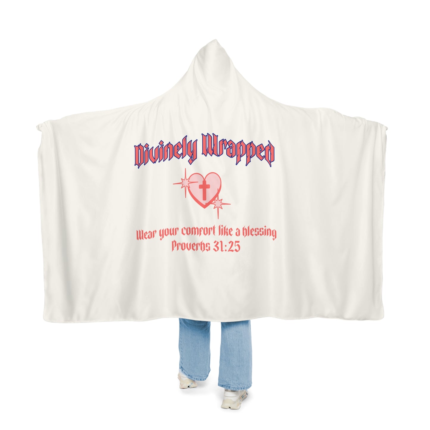 Divinely Wrapped Snuggle Blanket | Cozy Hooded Blanket, Perfect for Relaxation, Gifts, Spiritual Comfort, Home Decor