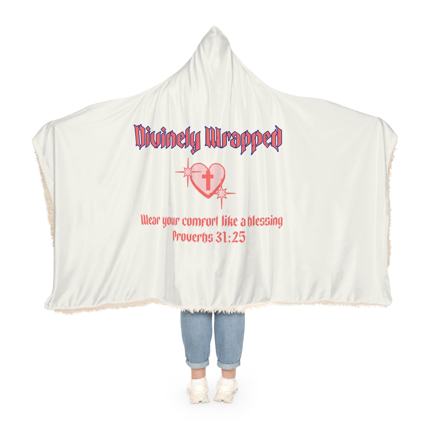Divinely Wrapped Snuggle Blanket | Cozy Hooded Blanket, Perfect for Relaxation, Gifts, Spiritual Comfort, Home Decor