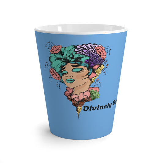 Divinely Dreamy Latte Mug, Floral Coffee Cup, Unique Gift for Her, Bohemian Drinkware, Inspirational Kitchen Decor