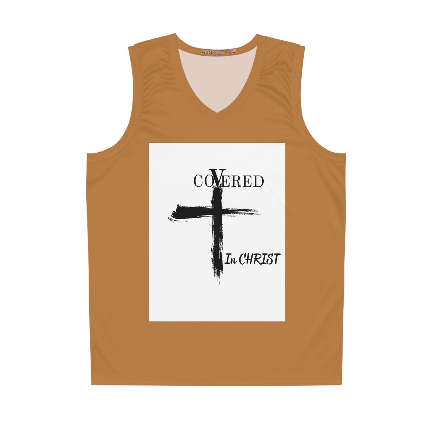 Faith-Inspired Basketball Jersey, Covered In Christ Sportswear, Christian Athletes Gift, Inspirational Workout Top, Unique Team Jersey