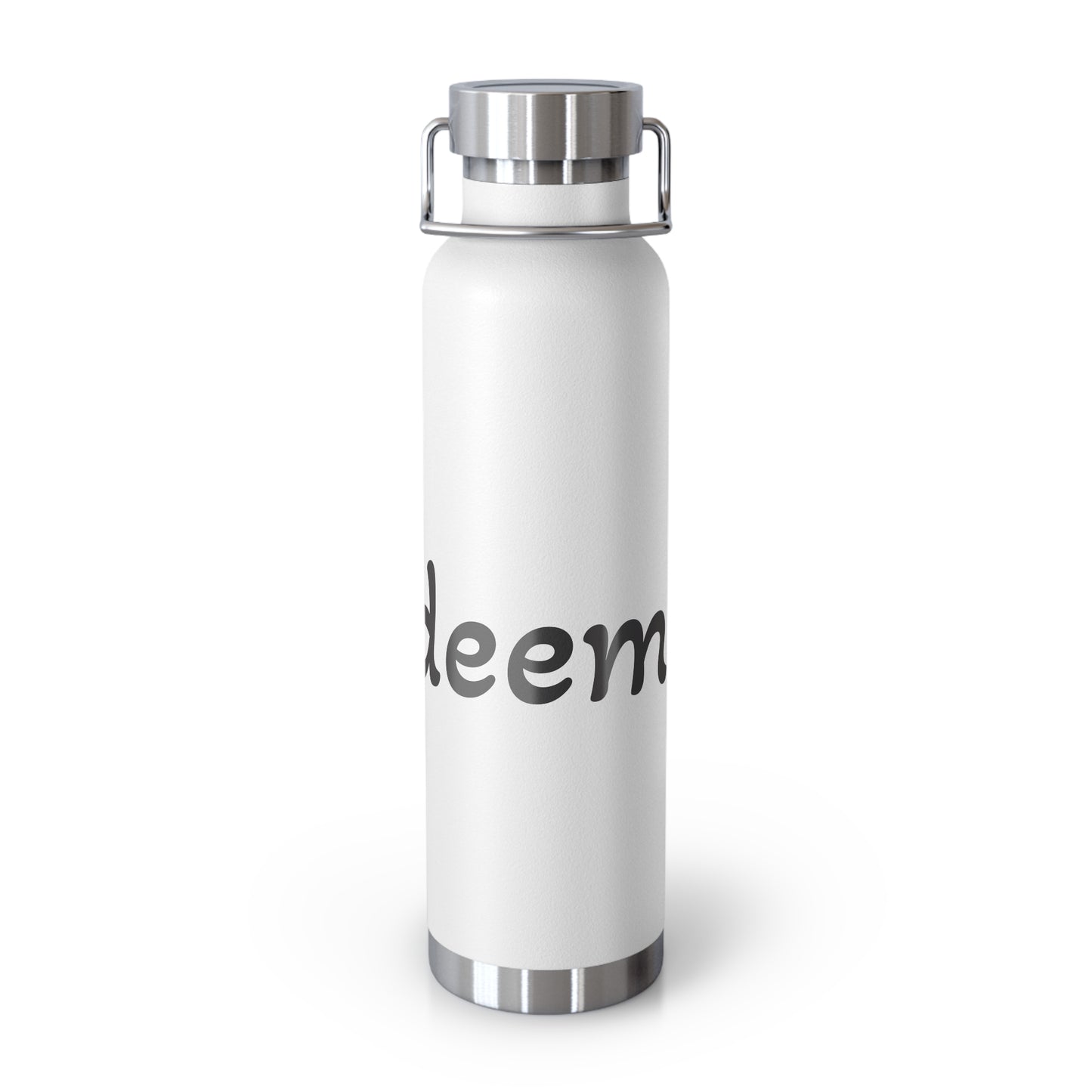 Inspirational Copper Vacuum Insulated Water Bottle - 22oz - 'Redeem' & 'Dream' Motivational Quotes
