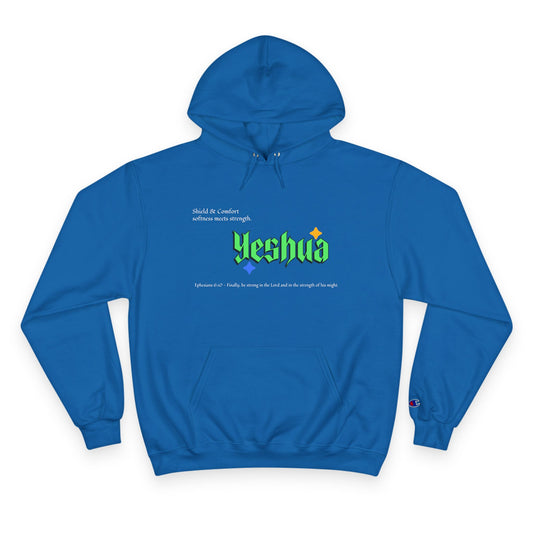 Yeshua Champion Hoodie, Inspirational Sweatshirt, Christian Apparel, Gifts for Him, Faith-Based Fashion, Spiritual Wear