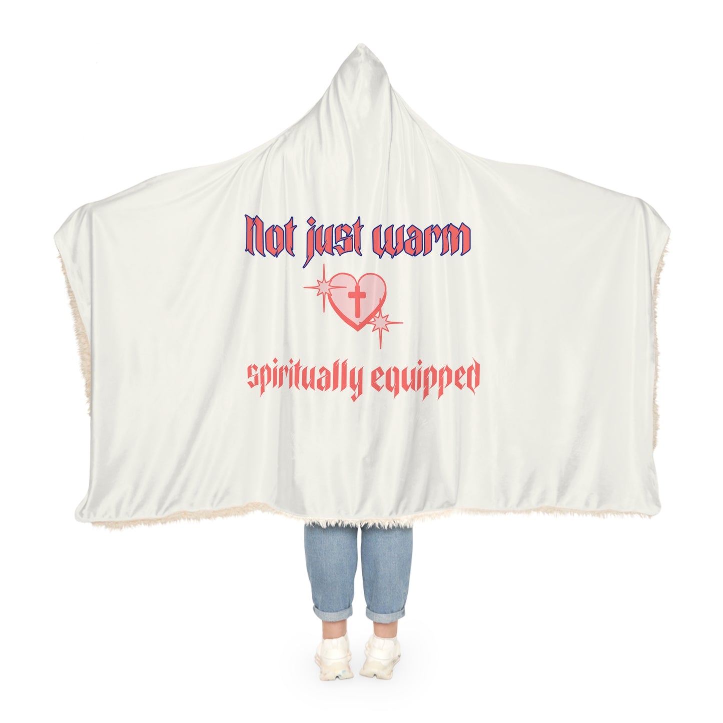 Cozy Spiritual Hoodie Blanket - Not Just Warm, Spiritually Equipped, Perfect for Snuggling, Gifts for Home, Relaxation, Meditation, [...]
