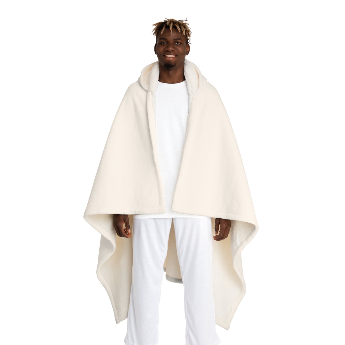 Cozy Hooded Sherpa Fleece Blanket - Perfect for Snuggling on Cold Nights